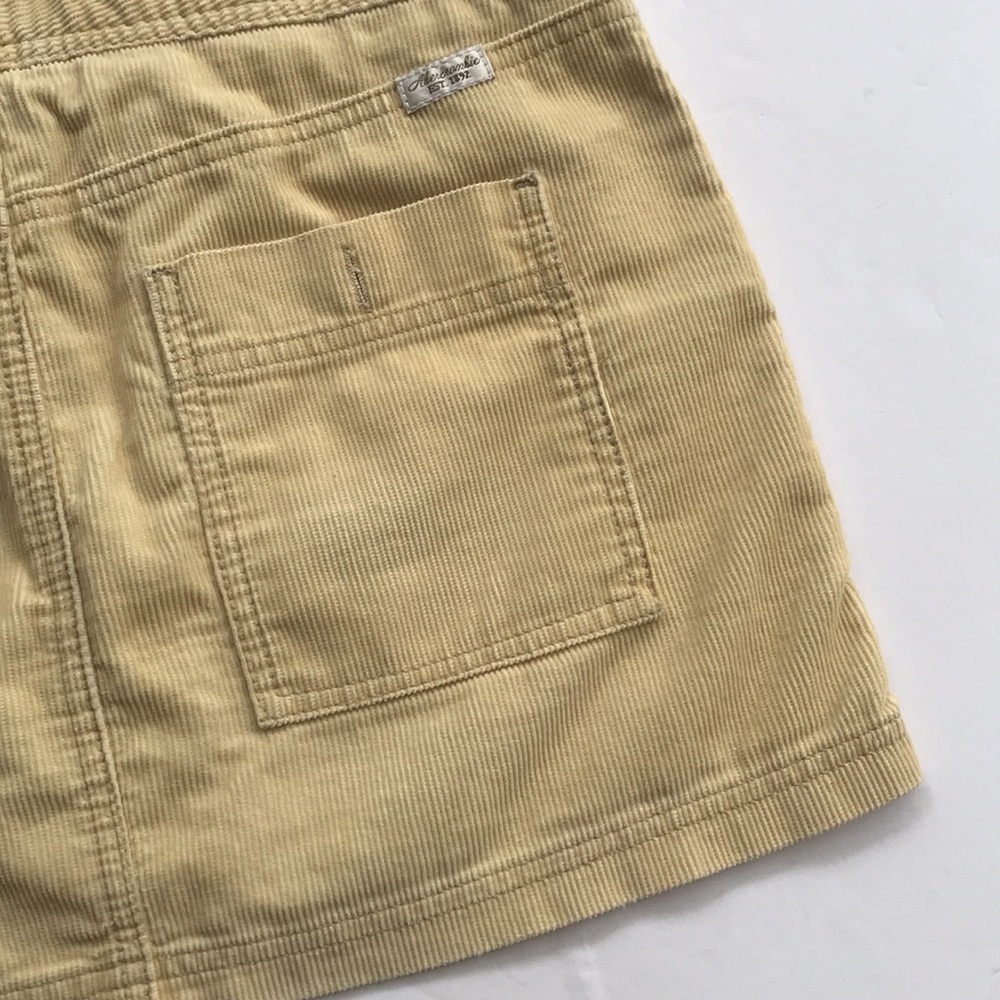 Vintage Abercrombie Fitch Y2k Corduroy Schoolgirl Academia Clueless Mini Skirt 2 - Picture 8 of 15